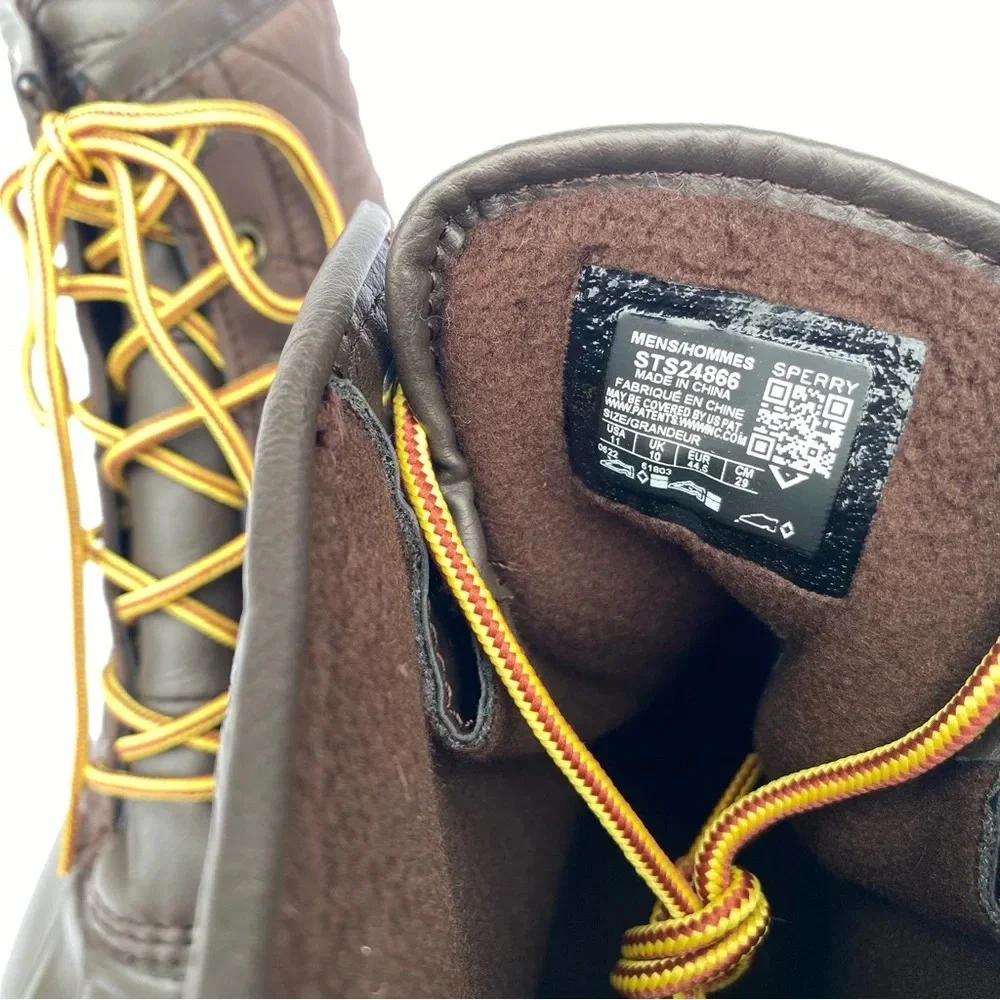 Sperry‎ Men Top Sider Saltwater Nylon Brown Duck Boots quilted size 11